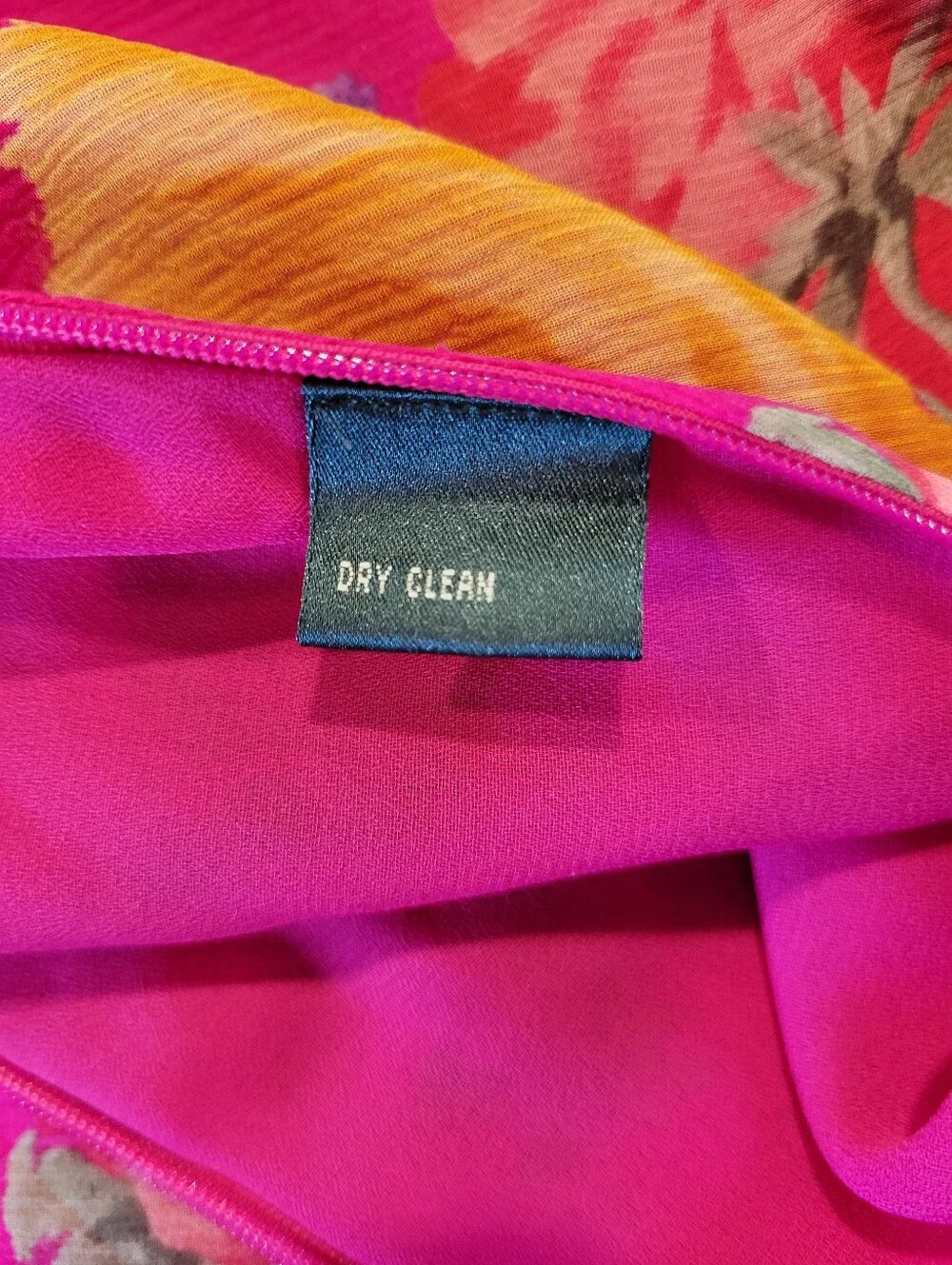 90s Y2k Lauren Ralph Lauren Pink Floral Silk Skirt - Picture 8 of 8